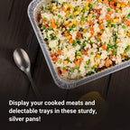 Aluminum Pans Half Size, 9X13, Extra Heavy Duty Disposable Foil Pans For Baking (30 Pack) Roasting & Chafing, alternate view