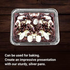 Aluminum Pans Half Size, 9X13, Extra Heavy Duty Disposable Foil Pans For Baking (30 Pack) Roasting & Chafing, alternate view