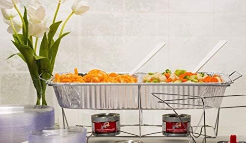 Aluminum Pans With Lids Half Size 9x13 Extra Heavy Duty, Disposable Foil Pans For Baking (25 Sets) in Silver, alternate view