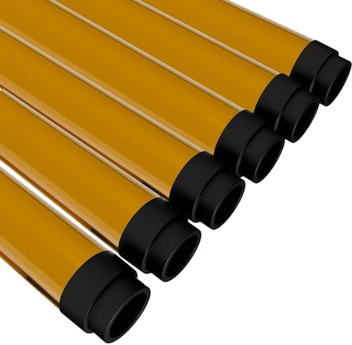 Amber T8 Fluorescent Tube Guard, 4-Ft Safety Sleeve, 6-Pack