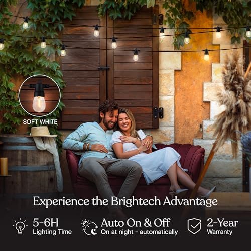 Ambience Hybrid Outdoor String Lights - Dual Plug and Solar Powered Waterproof LED Light String for Outside, alternate view 3