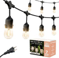 Ambience Pro - 24 Ft Waterproof LED Outdoor String Lights - Hanging, Dimmable 2w Vintage Edison Bulbs