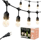Ambience Pro - 24 Ft Waterproof LED Outdoor String Lights - Hanging, Dimmable 2w Vintage Edison Bulbs