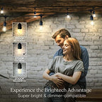 Ambience Pro - 24 Ft Waterproof LED Outdoor String Lights - Hanging, Dimmable 2w Vintage Edison Bulbs, alternate view 4