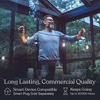 Ambience Pro - 24 Ft Waterproof LED Outdoor String Lights - Hanging, Dimmable 2w Vintage Edison Bulbs, alternate view 6