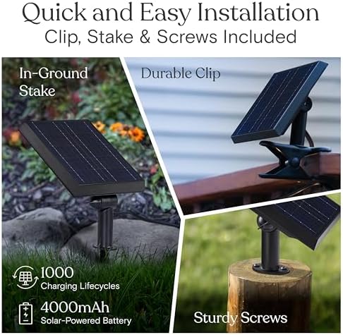Ambience Pro Super Bright Solar - 48Ft Remote Control Outdoor String Lights with 15 Shatterproof S14 Bulbs, alternate view 4