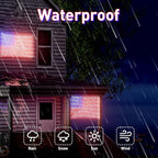 American Flag Lights - 384 Super Bright LEDs, Waterproof USA Flag Decoration for 250th Anniversary, Independence, alternate