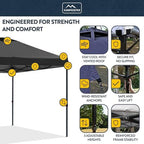 AMPKEEPER Outdoor Pop-Up Canopy Tent with 2 Sidewalls, Black, 10 x 10 Ft in 10 x 10 Ft in Black, alternate view 4