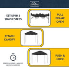 AMPKEEPER Outdoor Pop-Up Canopy Tent with 2 Sidewalls, Black, 10 x 10 Ft in 10 x 10 Ft in Black, alternate view 5