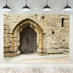 Ancient Jerusalem Buildings Backdrop Rock Stone Wall Photography Vintage Building Background Party Supplies Room, alternate