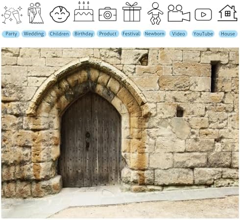 Ancient Jerusalem Buildings Backdrop Rock Stone Wall Photography Vintage Building Background Party Supplies Room, alternate
