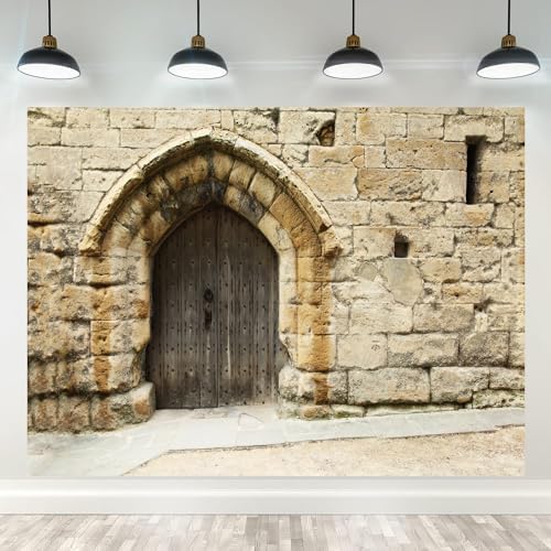 Ancient Jerusalem Buildings Backdrop Rock Stone Wall Photography Vintage Building Background Party Supplies Room, alternate