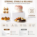 and Stands Set of 6, White Acrylic Dessert Table Display Risers Set for Cakes, Cupcakes, desserts and Party, alternate view 4