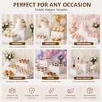 and Stands Set of 6, White Acrylic Dessert Table Display Risers Set for Cakes, Cupcakes, desserts and Party, alternate view 7