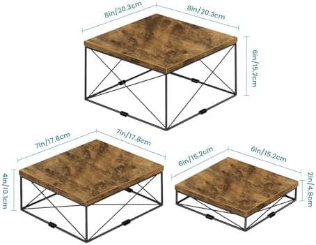 and Stands, Square Display Risers, Wood Food Riser in Black, alternate view 3