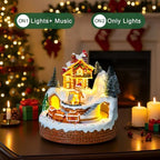 Animated Gingerbread House Christmas Village - Lighted Musical Figurine with Moving Train, Holiday Collectible, alternate