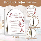 Aperol Spritz Bar Sign, Aperol Spritz Bar Station Sign for Bachelorette, Drinking Bridal Shower Table Sign, alternate view 3