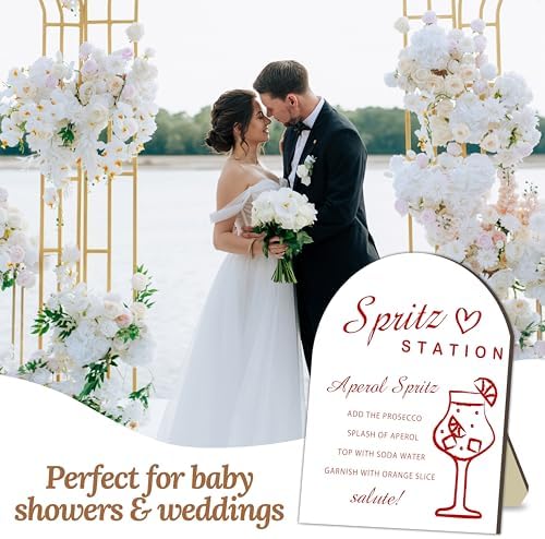Aperol Spritz Bar Sign, Aperol Spritz Bar Station Sign for Bachelorette, Drinking Bridal Shower Table Sign, alternate view 6
