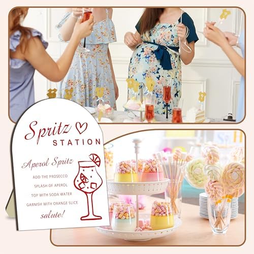 Aperol Spritz Bar Sign, Aperol Spritz Bar Station Sign for Bachelorette, Drinking Bridal Shower Table Sign, alternate view 7