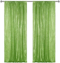 Apple Green Sequin Backdrop Curtain 2 Panels 2FTx8FT Glitter Apple Green Background Drapes Sparkle Photography