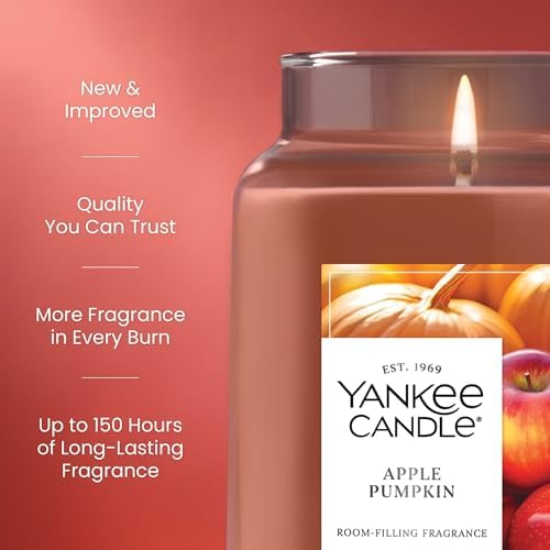 Apple Pumpkin Scented Candle, 22oz Large Jar (Pack of 4) in Apple Pumpkin, alternate view 3