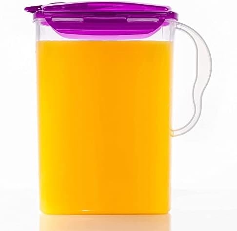 Aqua Fridge Door Water Jug | Clear Pitcher | BPA Free Plastic Pitcher with Lid | 3 Quart Pitcher with Lid for