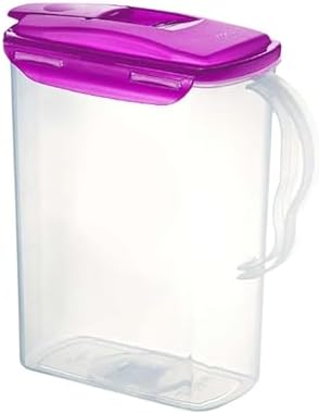 Aqua Fridge Door Water Jug | Clear Pitcher | BPA Free Plastic Pitcher with Lid | 3 Quart Pitcher with Lid for, alternate view