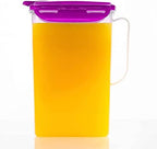 Aqua Fridge Door Water Jug | Clear Pitcher | BPA Free Plastic Pitcher with Lid | 2 Quart Pitcher with Lid for
