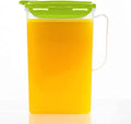 Aqua Fridge Door Water Jug | Clear Pitcher | BPA Free Plastic Pitcher with Lid | 2 Quart Pitcher with Lid for