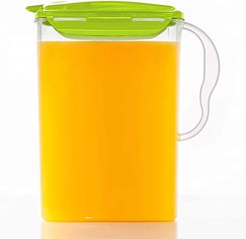 Aqua Fridge Door Water Jug | Clear Pitcher | BPA Free Plastic Pitcher with Lid | 3 Quart Pitcher with Lid for