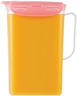 Aqua Fridge Door Water Jug | Clear Pitcher | BPA Free Plastic Pitcher with Lid | 2 Quart Pitcher with Lid for