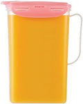 Aqua Fridge Door Water Jug | Clear Pitcher | BPA Free Plastic Pitcher with Lid | 2 Quart Pitcher with Lid for