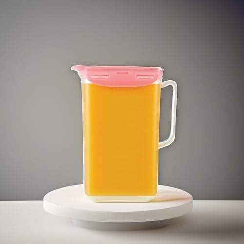 Aqua Fridge Door Water Jug | Clear Pitcher | BPA Free Plastic Pitcher with Lid | 2 Quart Pitcher with Lid for, alternate view