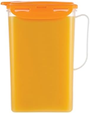 Aqua Fridge Door Water Jug | Clear Pitcher | BPA Free Plastic Pitcher with Lid | 2 Quart Pitcher with Lid for
