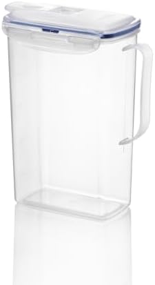 Aqua Fridge Door Water Jug | Clear Pitcher | BPA Free Plastic Pitcher with Lid | 2 Quart Pitcher with Lid for, alternate view