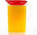 Aqua Fridge Door Water Jug | Clear Pitcher | BPA Free Plastic_Pitcher with Lid | 2 Quart Pitcher with Lid for