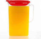Aqua Fridge Door Water Jug | Clear Pitcher | BPA Free Plastic_Pitcher with Lid | 2 Quart Pitcher with Lid for