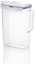 Aqua Fridge Door Water Jug, Clear Pitcher, BPA Free Plastic_Pitcher with Lid, 2 Quart Pitcher with Lid for