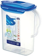 Aqua Fridge Door Water Jug with Handle BPA Free Plastic Pitcher with Flip Top Lid Perfect for Making Teas and