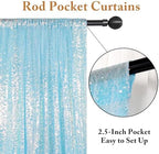 Aqua Photo Backdrop 7FTx7FT Sequin Backdrop Iridescent Aqua Mermaid Fabric Sparkle Curtain Photograph Backdrop, alternate