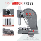 Arbor Press 1 Ton Round Ram, Cast Iron Heavy duty Upgraded Manual Arbor Press 1 Ton, 5.5" Maximum Height, alternate view 6