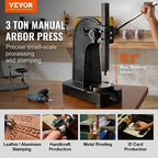 Arbor Press, 3 Ton Manual Arbor Press, 12.2" Maximum Height, Cast Iron Heavy-Duty Manual Desktop Arbor Press, alternate view