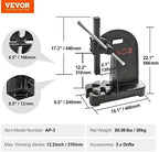 Arbor Press, 3 Ton Manual Arbor Press, 12.2" Maximum Height, Cast Iron Heavy-Duty Manual Desktop Arbor Press, alternate view