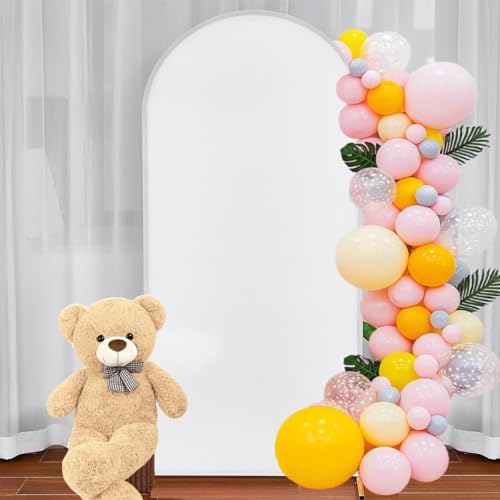 Arch Backdrop Cover 2-Sided Spandex Wedding Arch Covers Fitted Round Top Chiara Backdrop Stand Cover for Baby