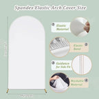 Arch Backdrop Cover 2-Sided Spandex Wedding Arch Covers Fitted Round Top Chiara Backdrop Stand Cover for Baby, alternate view