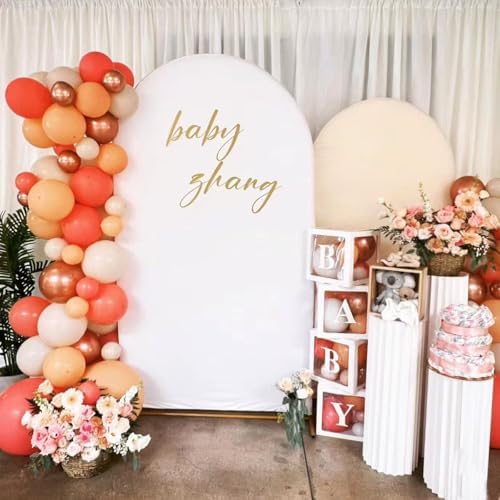 Arch Backdrop Cover 2-Sided Spandex Wedding Arch Covers Fitted Round Top Chiara Backdrop Stand Cover for Baby, alternate view