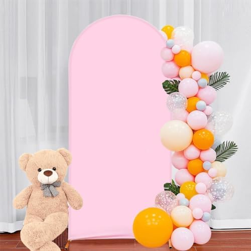 Arch Backdrop Cover 2-Sided Spandex Wedding Arch Covers Fitted Round Top Chiara Backdrop Stand Cover for Baby