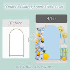 Arch Backdrop Cover 2-Sided Spandex Wedding Arch Covers Fitted Round Top Chiara Backdrop Stand Cover for Baby, alternate view