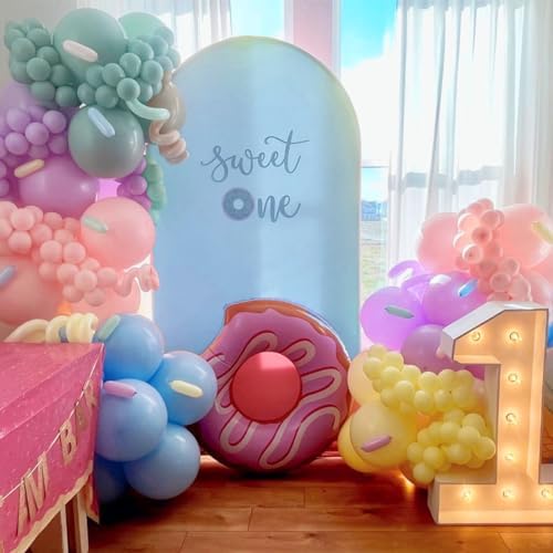 Arch Backdrop Cover 2-Sided Spandex Wedding Arch Covers Fitted Round Top Chiara Backdrop Stand Cover for Baby, alternate view