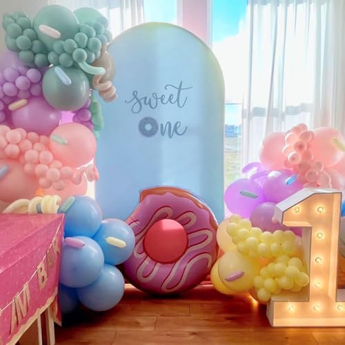 Arch Backdrop Cover 2-Sided Spandex Wedding Arch Covers Fitted Round Top Chiara Backdrop Stand Cover for Baby, alternate view